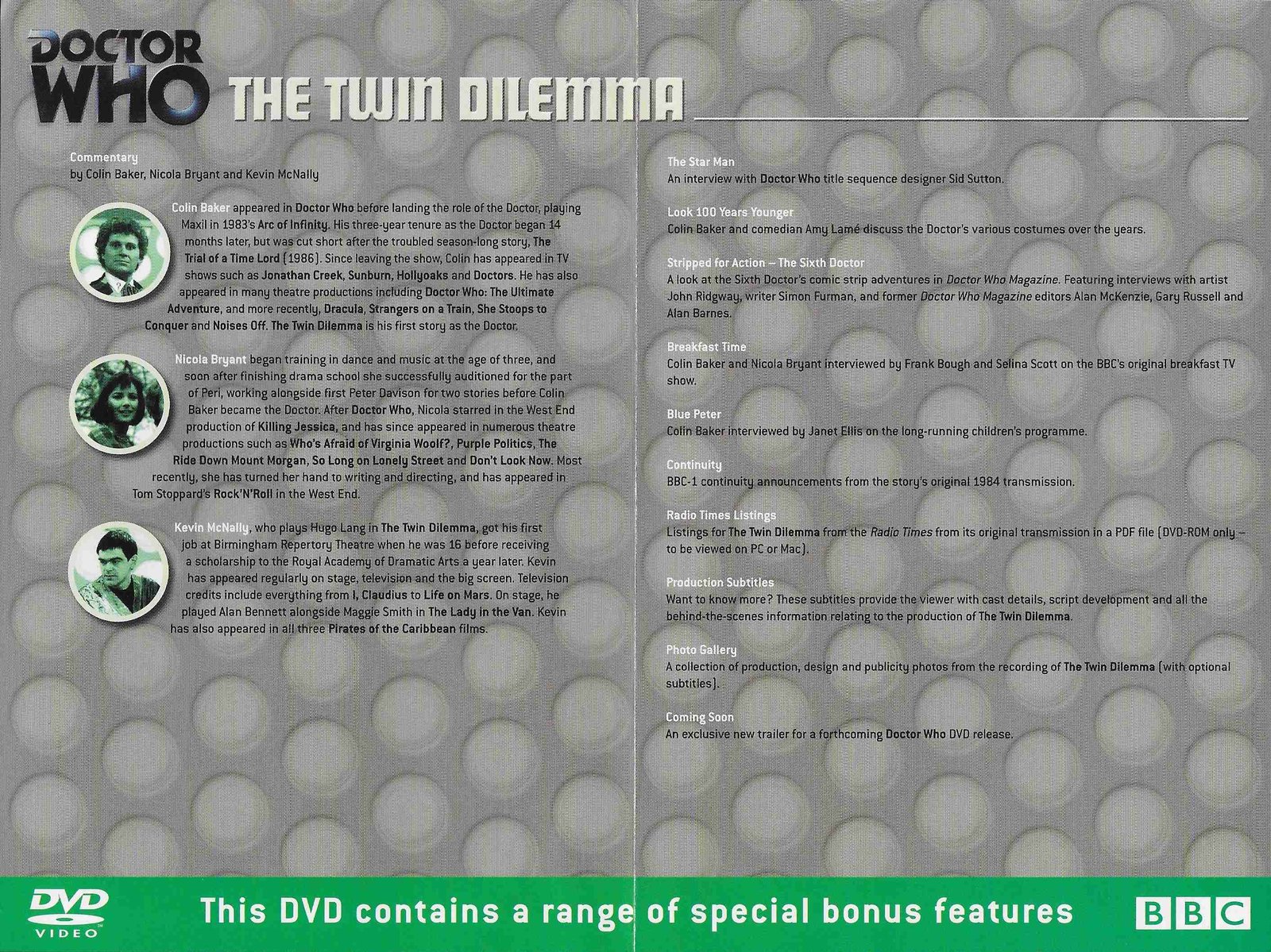 Inserts from BBCDVD 2598